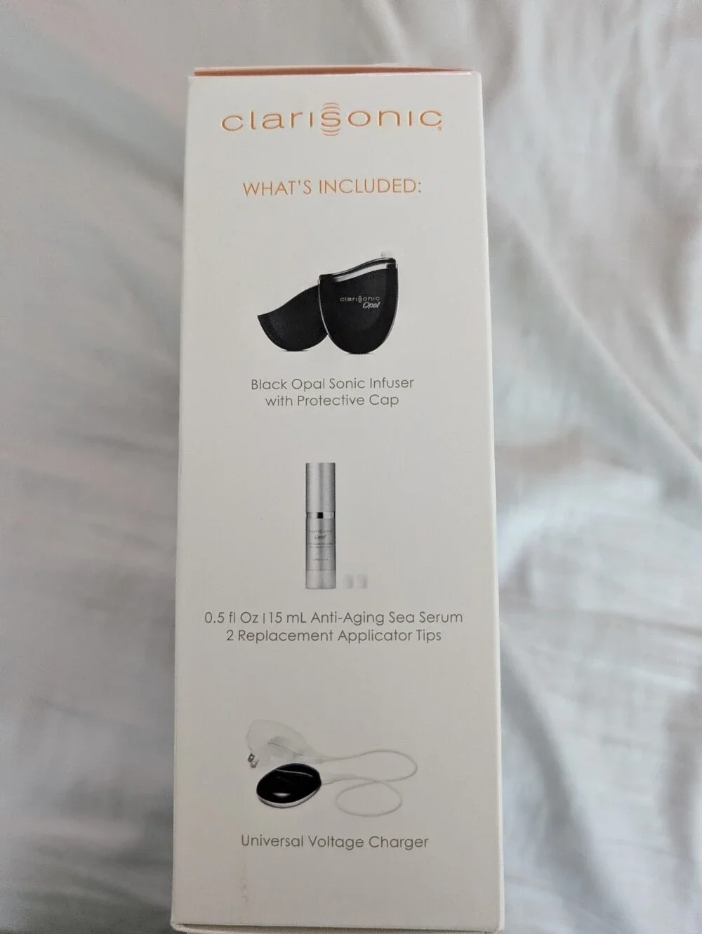NEW Open Box Clarisonic Opal Sonic Skin Infusion Set-device,Charger,2 Tips,Serum